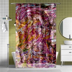 Abstract Pink Blend Shower Curtain 48  X 72  (small)  by kaleidomarblingart