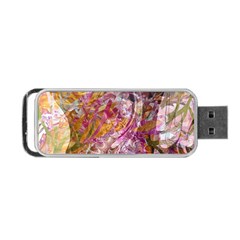 Abstract Pink Blend Portable Usb Flash (two Sides) by kaleidomarblingart