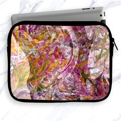 Abstract Pink Blend Apple Ipad 2/3/4 Zipper Cases by kaleidomarblingart