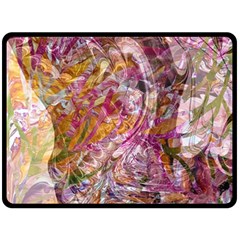 Abstract Pink Blend Two Sides Fleece Blanket (large) by kaleidomarblingart