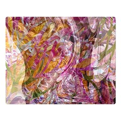 Abstract Pink Blend Two Sides Premium Plush Fleece Blanket (large) by kaleidomarblingart