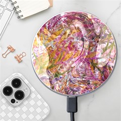 Abstract Pink Blend Wireless Fast Charger(white) by kaleidomarblingart