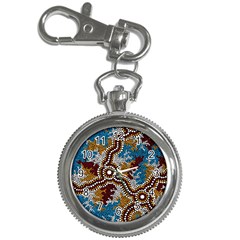 Authentic Aboriginal Art - Wetland Dreaming Key Chain Watches by hogartharts