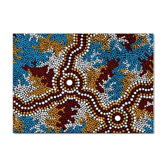 Authentic Aboriginal Art - Wetland Dreaming Sticker A4 (100 Pack) by hogartharts