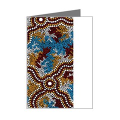 Authentic Aboriginal Art - Wetland Dreaming Mini Greeting Card by hogartharts