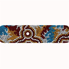 Authentic Aboriginal Art - Wetland Dreaming Large Bar Mat by hogartharts