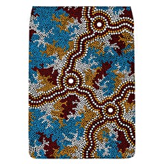 Authentic Aboriginal Art - Wetland Dreaming Removable Flap Cover (l) by hogartharts