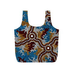 Authentic Aboriginal Art - Wetland Dreaming Full Print Recycle Bag (s) by hogartharts