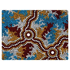 Authentic Aboriginal Art - Wetland Dreaming Two Sides Premium Plush Fleece Blanket (extra Small) by hogartharts