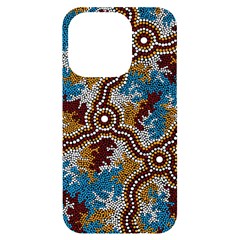 Authentic Aboriginal Art - Wetland Dreaming Iphone 14 Pro Black Uv Print Case by hogartharts