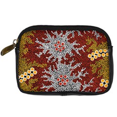 Authentic Aboriginal Art - Bushland Dreaming Digital Camera Leather Case by hogartharts