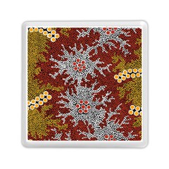 Authentic Aboriginal Art - Bushland Dreaming Memory Card Reader (square) by hogartharts