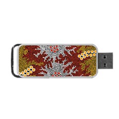 Authentic Aboriginal Art - Bushland Dreaming Portable Usb Flash (one Side) by hogartharts