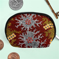 Authentic Aboriginal Art - Bushland Dreaming Accessory Pouch (medium) by hogartharts