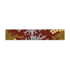 Authentic Aboriginal Art - Bushland Dreaming Premium Plush Fleece Scarf (mini) by hogartharts