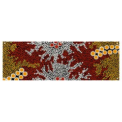 Authentic Aboriginal Art - Bushland Dreaming Banner And Sign 12  X 4  by hogartharts