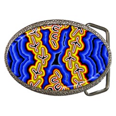 Authentic Aboriginal Art - Emu Dreaming Belt Buckles by hogartharts