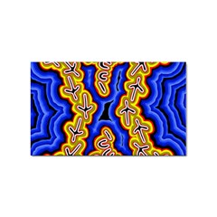 Authentic Aboriginal Art - Emu Dreaming Sticker Rectangular (100 Pack) by hogartharts