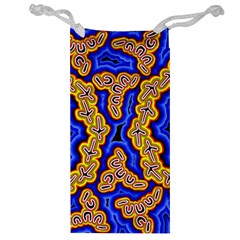 Authentic Aboriginal Art - Emu Dreaming Jewelry Bag by hogartharts