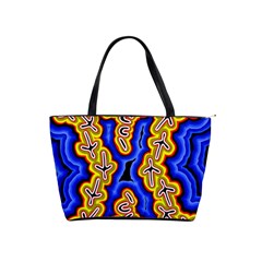 Authentic Aboriginal Art - Emu Dreaming Classic Shoulder Handbag by hogartharts