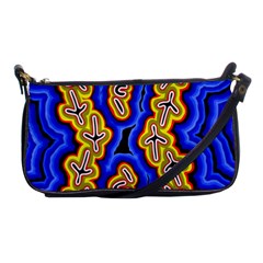 Authentic Aboriginal Art - Emu Dreaming Shoulder Clutch Bag by hogartharts