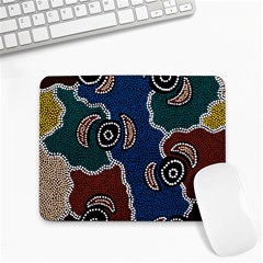 Authentic Aboriginal Art - Riverside Dreaming Small Mousepad by hogartharts