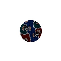 Authentic Aboriginal Art - Riverside Dreaming 1  Mini Buttons by hogartharts