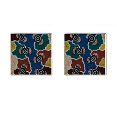 Authentic Aboriginal Art - Riverside Dreaming Cufflinks (square) by hogartharts