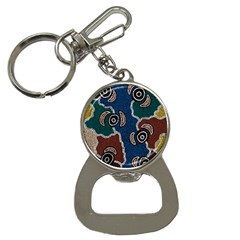 Authentic Aboriginal Art - Riverside Dreaming Bottle Opener Key Chain by hogartharts