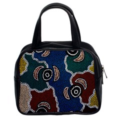 Authentic Aboriginal Art - Riverside Dreaming Classic Handbag (two Sides) by hogartharts