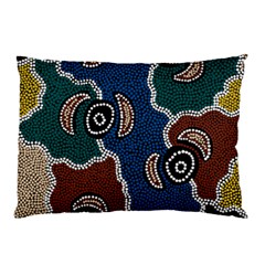 Authentic Aboriginal Art - Riverside Dreaming Pillow Case by hogartharts