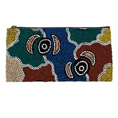 Authentic Aboriginal Art - Riverside Dreaming Pencil Case by hogartharts