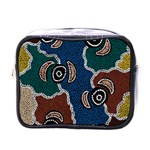 Authentic Aboriginal Art - Riverside Dreaming Mini Toiletries Bag (One Side) Front