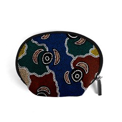 Authentic Aboriginal Art - Riverside Dreaming Accessory Pouch (small) by hogartharts