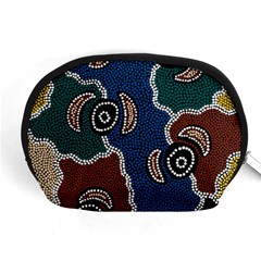 Authentic Aboriginal Art - Riverside Dreaming Accessory Pouch (medium) by hogartharts