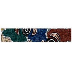 Authentic Aboriginal Art - Riverside Dreaming Large Premium Plush Fleece Scarf  by hogartharts