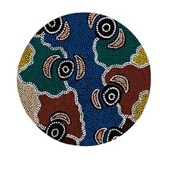 Authentic Aboriginal Art - Riverside Dreaming Mini Round Pill Box by hogartharts