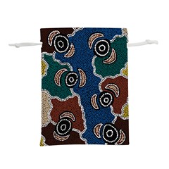 Authentic Aboriginal Art - Riverside Dreaming Lightweight Drawstring Pouch (m) by hogartharts