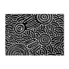 Authentic Aboriginal Art - Meeting Places Crystal Sticker (a4) by hogartharts