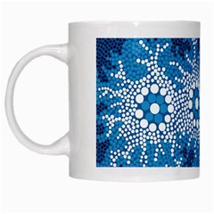 Authentic Aboriginal Art - Waterhole Dreaming White Mug by hogartharts