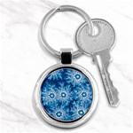 Authentic Aboriginal Art - Waterhole Dreaming Key Chain (Round) Front