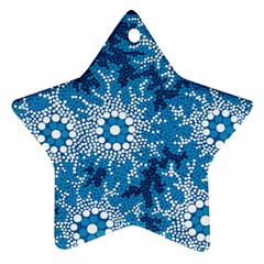 Authentic Aboriginal Art - Waterhole Dreaming Star Ornament (two Sides) by hogartharts