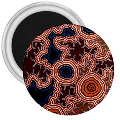 Authentic Aboriginal Art - Pathways 3  Magnets by hogartharts