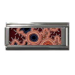 Authentic Aboriginal Art - Pathways Superlink Italian Charm (9mm) by hogartharts