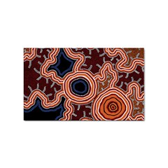 Authentic Aboriginal Art - Pathways Sticker Rectangular (100 Pack) by hogartharts