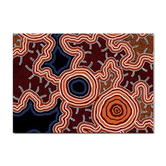 Authentic Aboriginal Art - Pathways Sticker A4 (10 Pack) by hogartharts