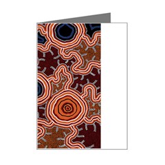 Authentic Aboriginal Art - Pathways Mini Greeting Card by hogartharts