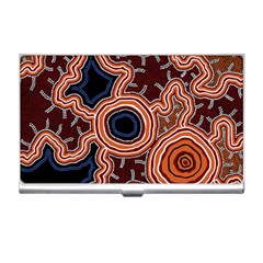 Authentic Aboriginal Art - Pathways Business Card Holder by hogartharts