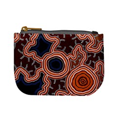 Authentic Aboriginal Art - Pathways Mini Coin Purse by hogartharts