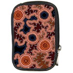 Authentic Aboriginal Art - Pathways Compact Camera Leather Case Front